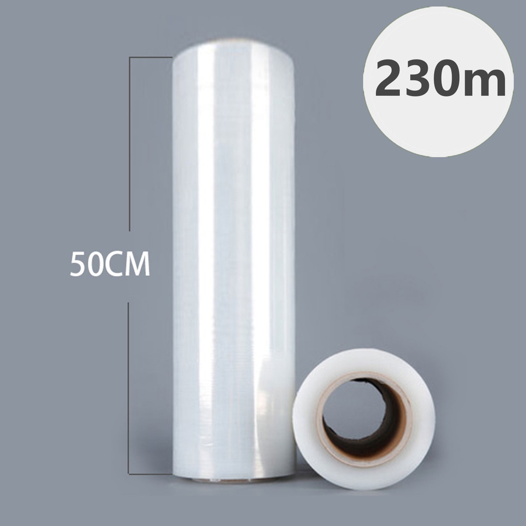 1X PE 包裝捆箱纏繞膜 拉伸纏繞膜 圍裹膜 包裝膜 包裝材料 運輸保鮮紙 0.5m(高) x 230米(長) (厚身)