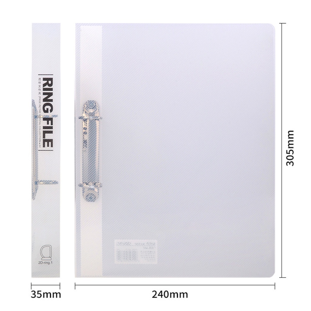 日式無印A4兩孔插頁透明檔案夾 (3.5cm)