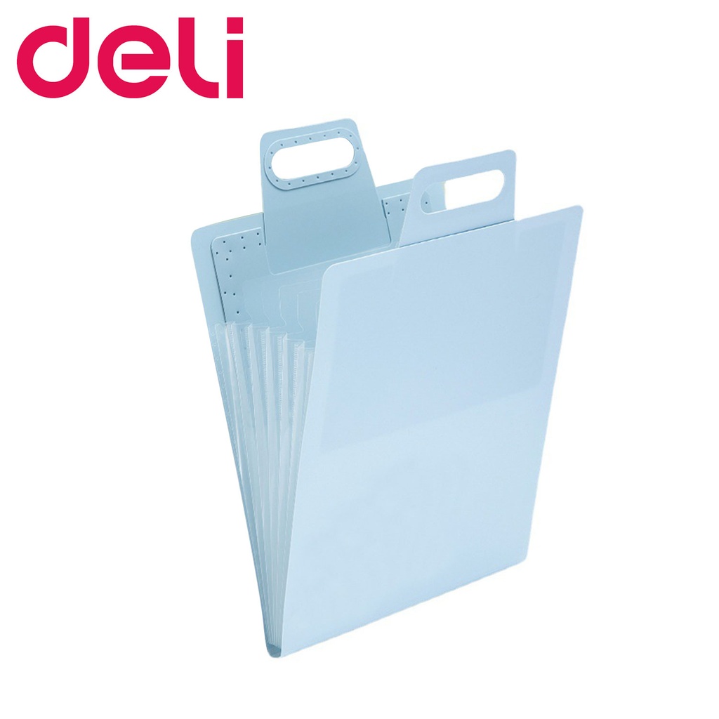 得力 7格 手提風琴包 伸縮提手風琴包 [72610] (顏色包裝隨機)