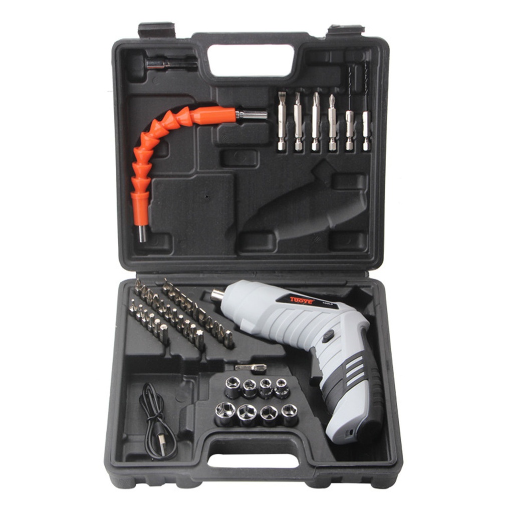 電動螺絲批套裝 45+件套裝 [顔色隨機]