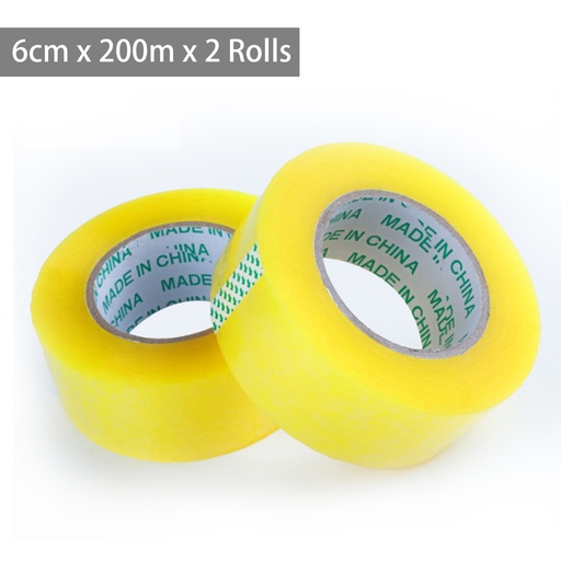 [Packaging38] 2X Sealing / Packing Tape (6cm x 2cm)120m long Transparent