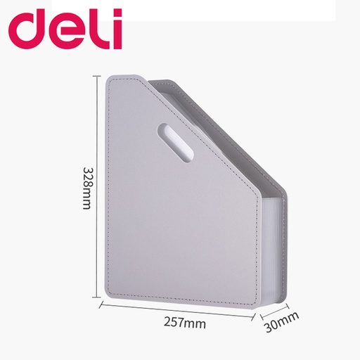 [Packaging60] deli 13 Grid A4 Portable file bag Light gray or Dark Blue [Random Colour] [63952]