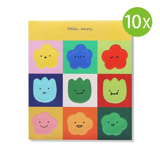 [Packaging83x10] 10X 手賬貼紙 可愛貼紙 Emoji貼紙(10張）