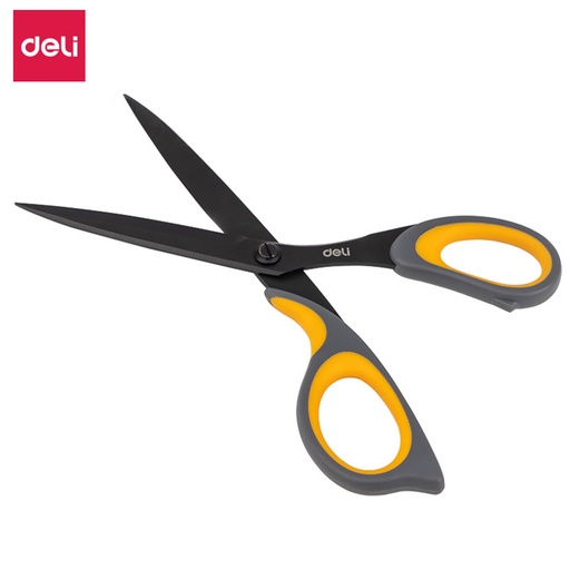 [PackagingA28] Deli Scissors Black Blade Stainless Steel Teflon Sharp Non Adhesive Home Tailor Kitchen [77757]